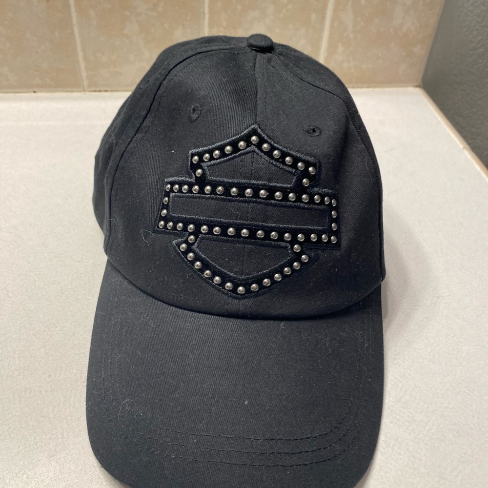 Harley-Davidson Black Cap with Silver Studs